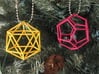 Dodecahedron (100 cc) 3d printed On a Christmas Tree