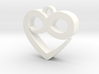 Infini Heart Necklace 3d printed 
