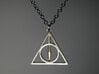 Deathly Hallows Pendant - Small - 5/8  3d printed Stainless Steel