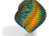 Brightly Colored Spiral Christmas Ornament 3d printed 