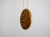 Bio Cell Pendant - closed back 3d printed Gold Plated Matte
