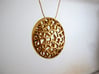 Bio Cell Pendant 3d printed Gold Plated Glossy