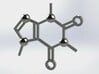 Cafeine molecule Pendant 3d printed 