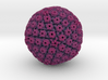 Herpes Simplex Virus capsid, radial colour 1Mx mag 3d printed 