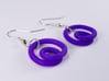 Infinite loop earring 3d printed Printed in purple, earring wires added