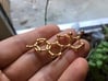 Estrogen (female sex hormone) Necklace Keychain 3d printed Estrogen molecule necklace / keychain in Polished Gold Steel