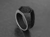 SIGNET RING - 19.5mm US size 9.5 3d printed Photo of ring in matt steel