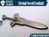 Eternal Sword Pendant 3d printed Polished Nickel