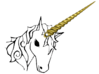 Unicorn Horn Pendant 3d printed 