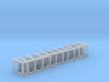 N Scale Traffic Lights SMD (10pc) 3d printed Container with 10 main bodies and rear covers