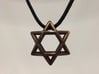 Star Of David Pendant 3d printed Stainless steel with bronze finish