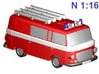 Barkas-Feuerwehr /fire brigade (N 1:160) 3d printed 