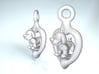 Puppy earrings 3d printed 