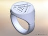 Valknut Signet Ring 3d printed Rendering of the ring