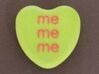 Candy Heart "me me me" - Green/Red 3d printed Front