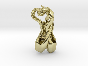 Pointe Shoe Pendant in 18k Gold Plated Brass