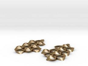 HYPERLOOP earrings, PAIR in Polished Gold Steel