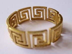 Greek Ring Brass - size 7.25 in Natural Brass