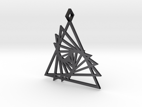 Triangle array in Polished and Bronzed Black Steel