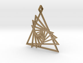 Triangle array in Polished Gold Steel