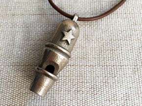 Dome Whistle in Polished Bronzed Silver Steel