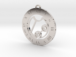 Geneva - Pendant in Rhodium Plated Brass