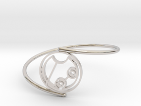 Geneva - Bracelet Thin Spiral in Rhodium Plated Brass