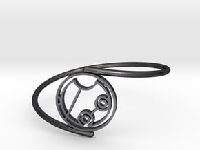 Geneva - Bracelet Thin Spiral in Polished and Bronzed Black Steel