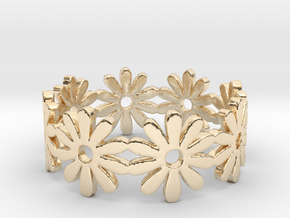 32 Daisy Ring V1 Ring Size 7.75 in 14k Gold Plated Brass