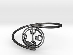 Melody - Bracelet Thin Spiral in Polished and Bronzed Black Steel