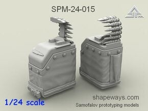 1/24 SPM-24-015 LBT MK48 Box Mag (middle) in Clear Ultra Fine Detail Plastic