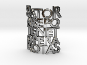 Sator Arepo Tenet Opera Rotas in Polished Silver