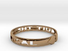 “Quit the Typical” Bracelet in Polished Brass
