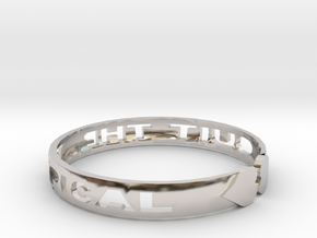 “Quit the Typical” Bracelet in Rhodium Plated Brass
