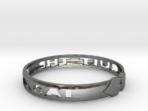 “Quit the Typical” Bracelet in Fine Detail Polished Silver