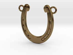 Horseshoe Pendant in Polished Bronze