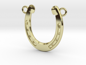 Horseshoe Pendant in 18k Gold Plated Brass