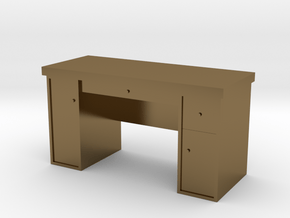 HO Scale Desk  in Polished Bronze