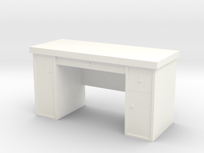 HO Scale Desk  in White Processed Versatile Plastic