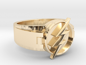 V2 Flash Ring Size 9, 18.89mm in 14K Yellow Gold