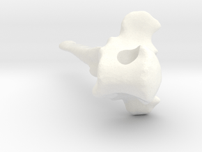 Vertebra Pierced 30mm in White Processed Versatile Plastic