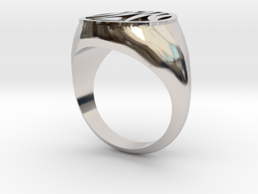 Misfit Ring Size 7 in Rhodium Plated Brass