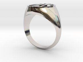 Misfit Ring Size 10 in Rhodium Plated Brass