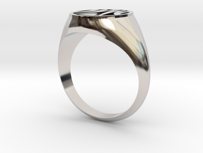 Misfit Ring Size 11.5 in Rhodium Plated Brass