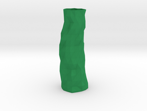 Geometric Vase  in Green Processed Versatile Plastic