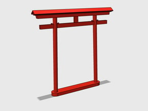 Torii, Hachiman, medium (N/H0-gauge) in Tan Fine Detail Plastic