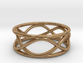 Infinity Ring- Size 6 in Polished Brass