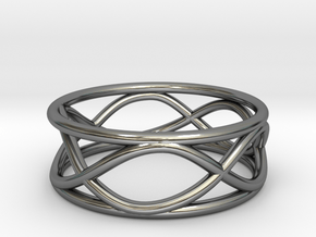 Infinity Ring- Size 6 in Fine Detail Polished Silver