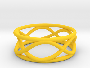 Infinity Ring- Size 6 in Yellow Processed Versatile Plastic