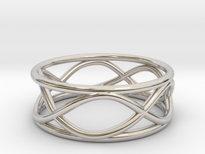 Infinity Ring- Size 5 in Rhodium Plated Brass